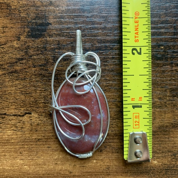 Handcrafted Red Jasper Sterling Silver Pendant - Picture 4 of 6
